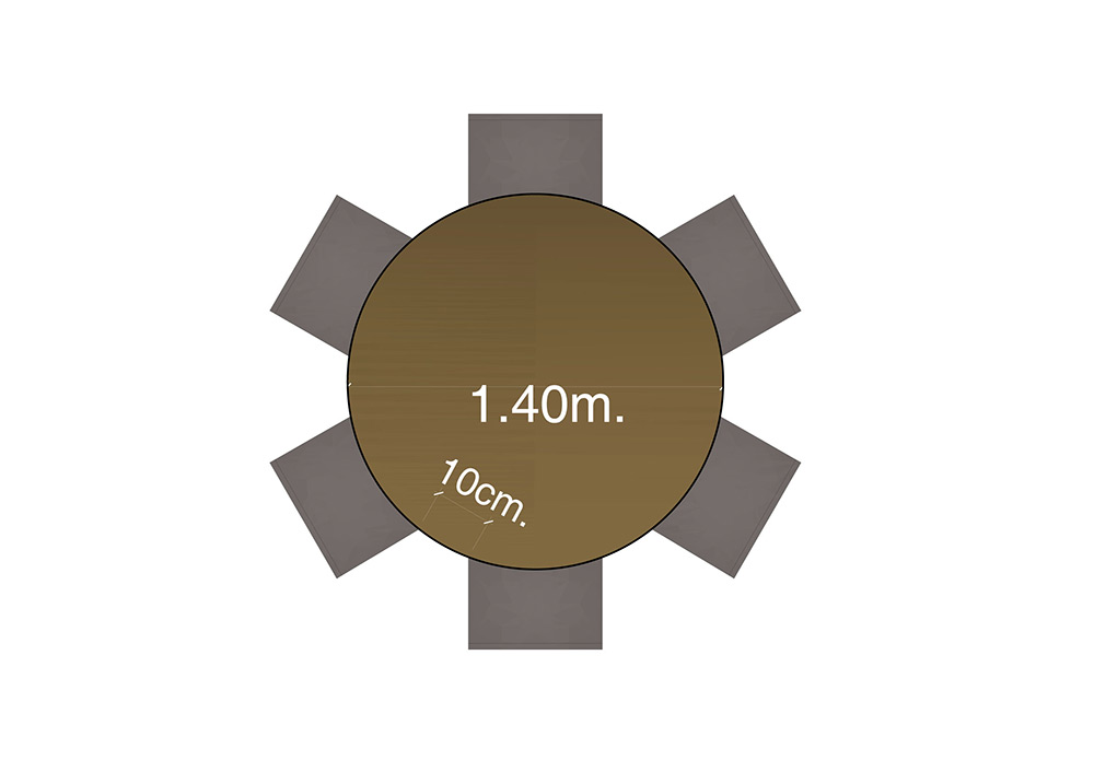 Mesa de comedor redonda