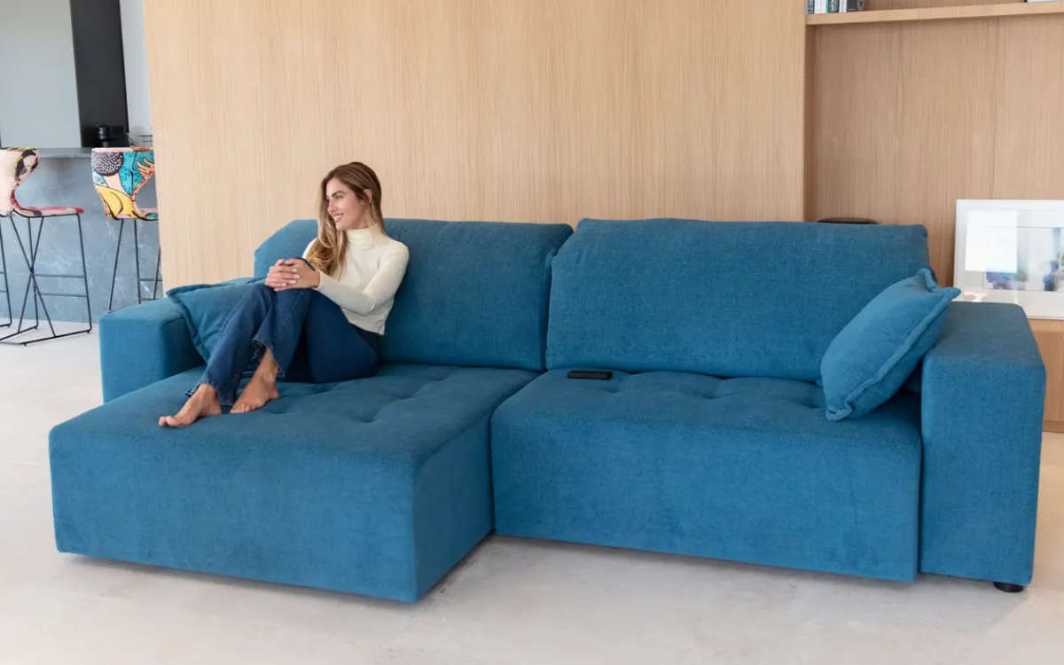 Sofá Paradis de Fama tapizado gris