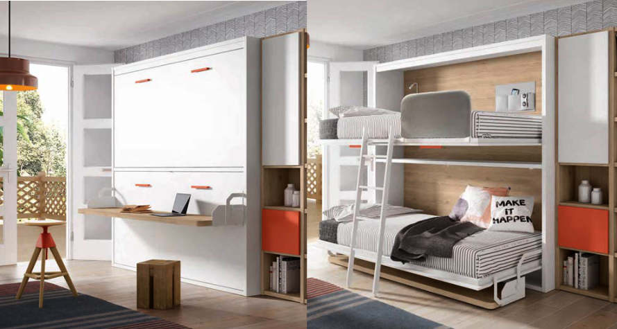 Dormitorio juvenil multifuncional modelo Parkour
