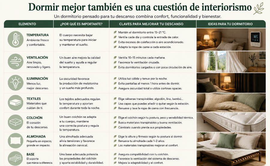Interiorismo del dormitorio