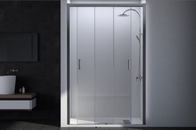 Mampara frontal de ducha con doble puerta deslizante Mampara frontal de ducha