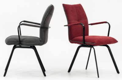 Cómodo sillón acolchado que puede acompañar cualquier mesa. Disponible en rojo, azul tejano, marrón y gris. 58 x 47/68/91 x 62 cm. Mueble Auxiliar 13 Sillón